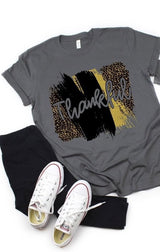 “Thankful” Metallic Gold and Black Screen Print Custom Graphic Tee
