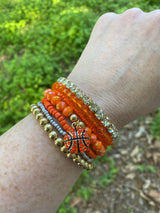 "In The Paint" Basketball Themed Beaded Stack Bracelets