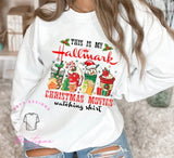 "Christmas Movie Watching Shirt” Screen Print Sweater