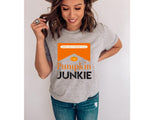 "Pumpkin Junkie" Screen Print Graphic Tee