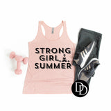 "Strong Girl Summer” Screen Print Graphic Tank