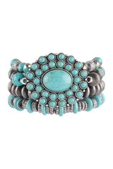 "My Turquoise Obsession" Natural and Glass Stone Bracelet Strands