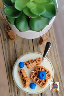 Blueberry Waffle Cereal Bowl Soy Candle