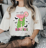 "Even Witches Need a Marg” Screen Print Custom Graphic Tee