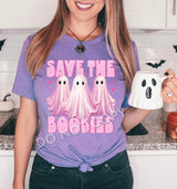 "Save the Boobies" Screen Print Graphic Tee