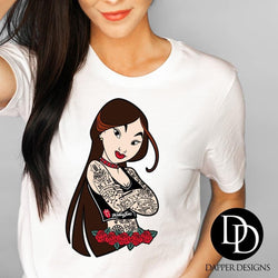 “Tattooed Princess Mulan” Screen Print Graphic Tee