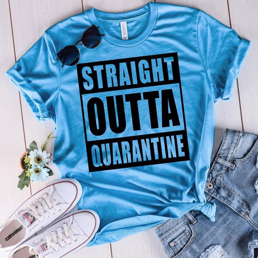 “Straight Outta Quarantine” Screen Print Graphic Tee
