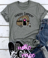 “Happy Camper" Screen Print Graphic Tee
