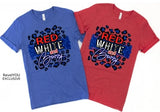 “Red White & Boozy" Screen Print Graphic Tee