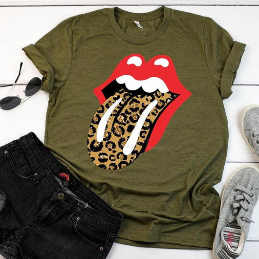 “Lips and Tongue” Custom Screen Print Tee