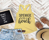 “Somewhere On A Beach” Screen Print Graphic Tank