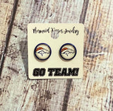Team Spirit Themed Earrings-Football
