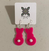 "Cottontails" Easter Themed Acrylic Dangle Earrings