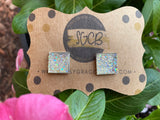 “Bubbly Personality” Square Druzy Stud Earrings