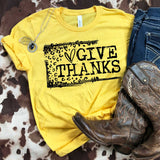 "Give Thanks Leopard Frame” Screen Print Custom Graphic Tee