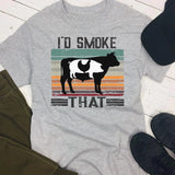 "I'd Smoke That” Screen Print Graphic Tee