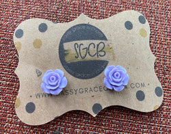 Lilac Roses Post Earrings