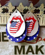 "Teardrops & Petals" Earrings-Americana Edition