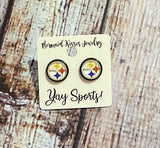 Team Spirit Themed Earrings-Football