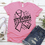 "Strong & Courageous" Screen Print Graphic Tee