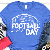 "Football All Day" Screen Print Graphic Tee